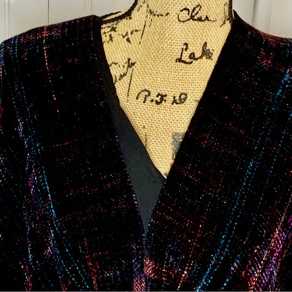 Handmade Multicolor Knit Fringe One Size Poncho - Picture 2 of 12